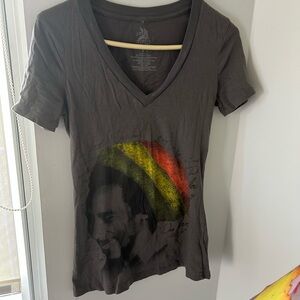 Bob Marley  v-neck t shirt